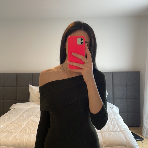 FOREVER21 Dark Green Knit Dress NWOT - Picture 2 of 8